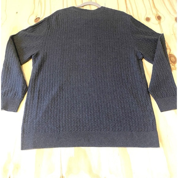 Claiborne Men's XL Textured Sweater Dark Charcoal Medium Weight Size NWTS - Picture 6 of 6